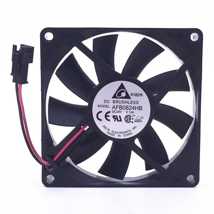 For  Delta AFB0824HB 8015 DC24V 0.12A 8CM 2-Pin Inverter Dual Ball Mute Cooling Fan