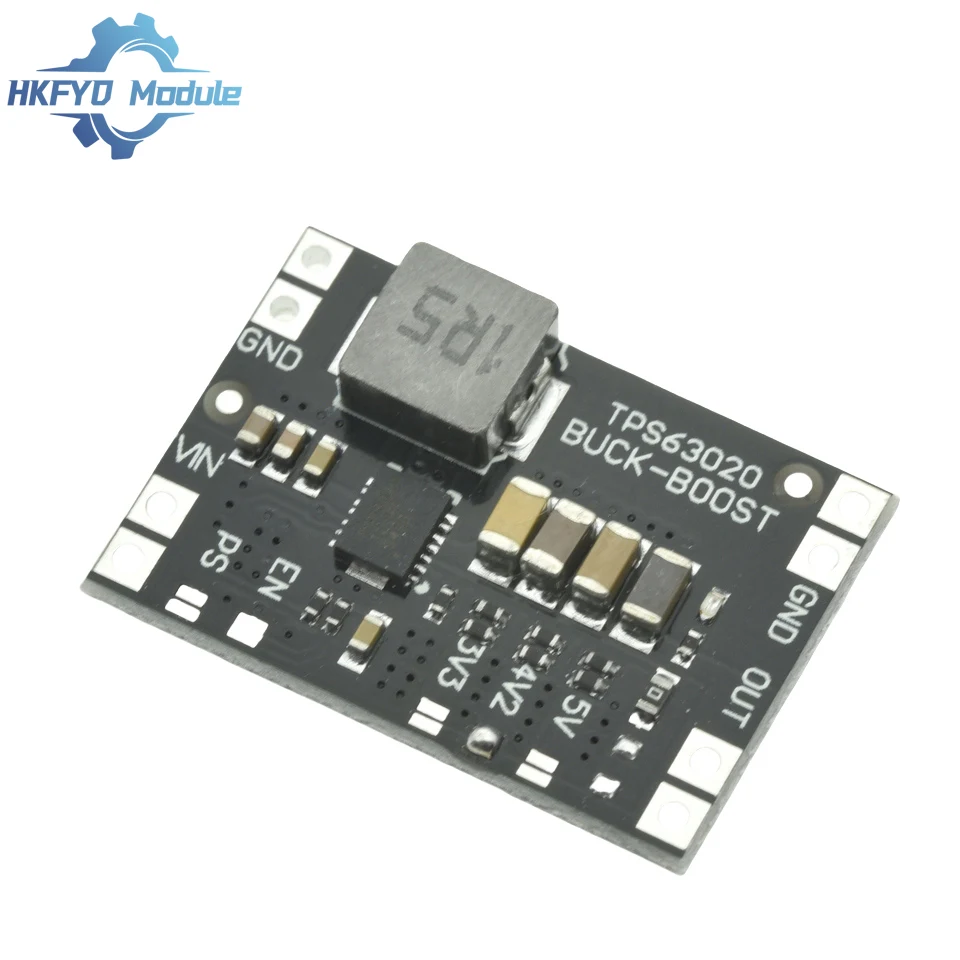 1-10 Buah TPS63020 3.3V 4.2V 5V Baterai Lithium Otomatis Boost Buck Modul Step Up Down XL63020 Daya Mikrokontroler Riak Rendah