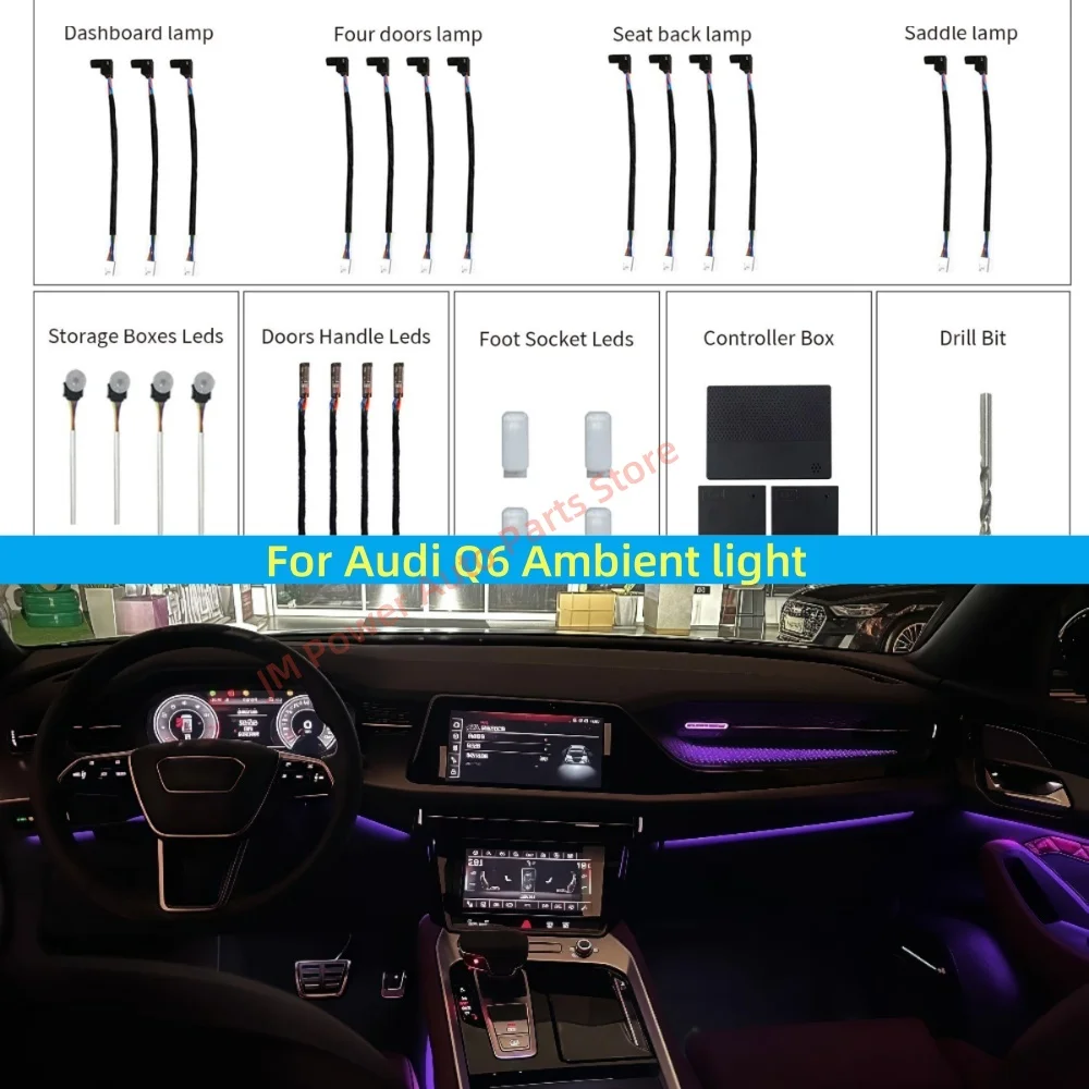 LED Ambient Light  For Audi Q6 2024-2025 Atmosphere Lamp Car interior lighting Upgrade car accessories Seat backrest light new