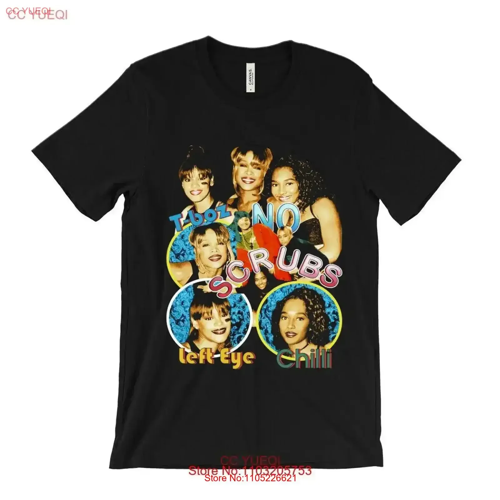 TLC T Shirt No Scrubs 90's r b rnb waterfalls weak crazysexycool left eye boz vintage Washed Top For Everyday Wear Stretched