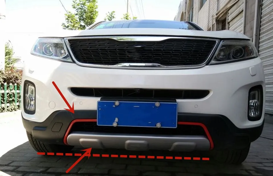 For Kia Sorento 2013-2017 High-quality ABS Engineering Plastics Front and rear bumpers Scratch protection car accessories