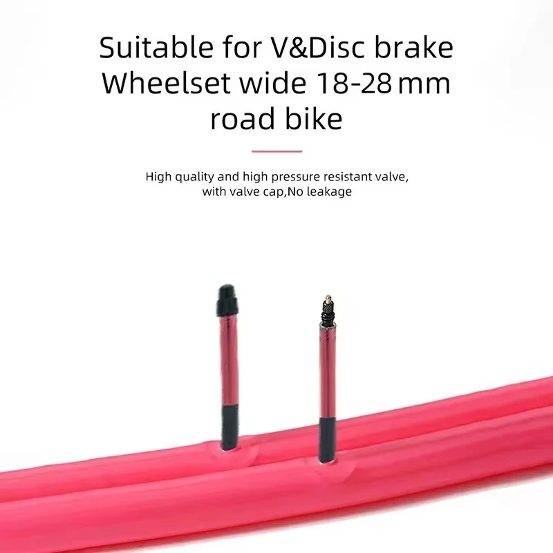 Ridenow Aluminum Valve Bike Inner Tube Super Light 700C Road Bicycle TPU Tire 65MM/ 85MM Length FV Super Light Tube 24g view 5