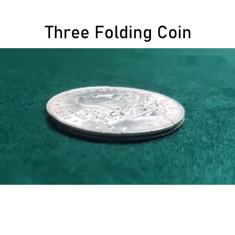 

Три складных монеты Волшебные трюки Складная версия Моргана Трюки Монеты исчезают в бутылку Магия Аксессуары Уловки