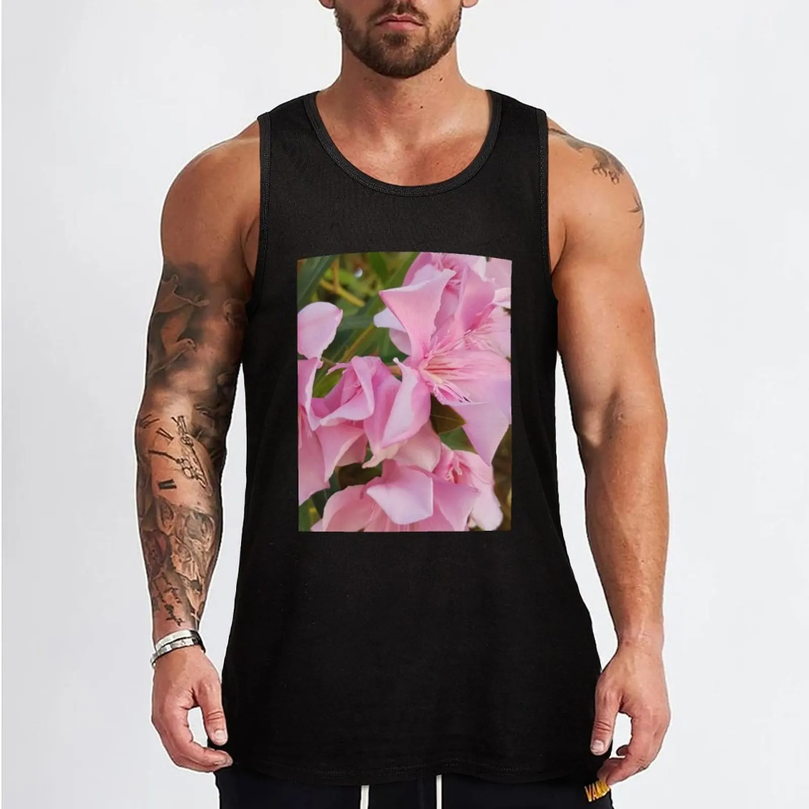 Colours of Crete 42 - pink flowers Tank Top sports vest summer clothes man 2025 bodybuilding men clothes