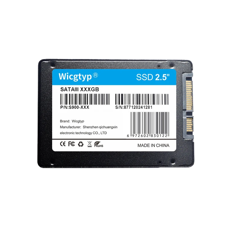 Wicgtyp-Unidade Interna de Estado Sólido para PC Portátil, 2.5 "SSD, SATA3, 1TB, 2TB, SSD Disco Rígido, 120GB, 128GB, 240GB, 256GB, 480 GB, 512GB