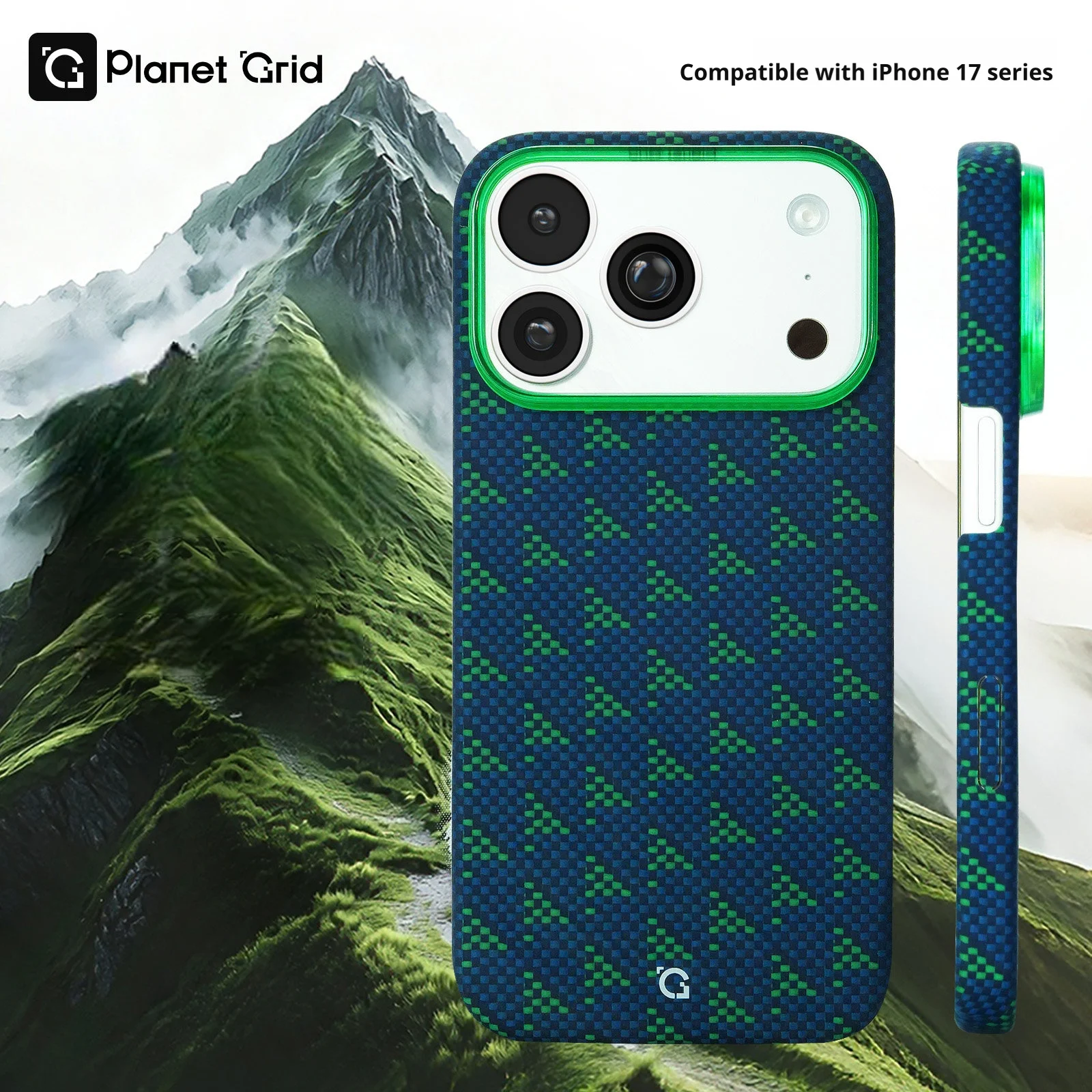 [Planet Grid] 2026 New Original Kevlar Case for iPhone 17 Pro / Pro Max, Ultra‑Slim Mag‑Safe Anti‑Drop Protective Phone Shell