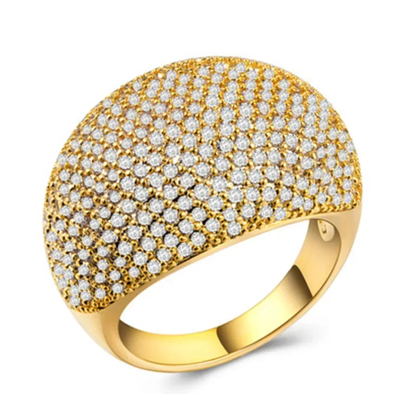 Milangirl High Quality      Big CZ Rings Bling Rings for Women Wedding Engagement Fashion Jewelry