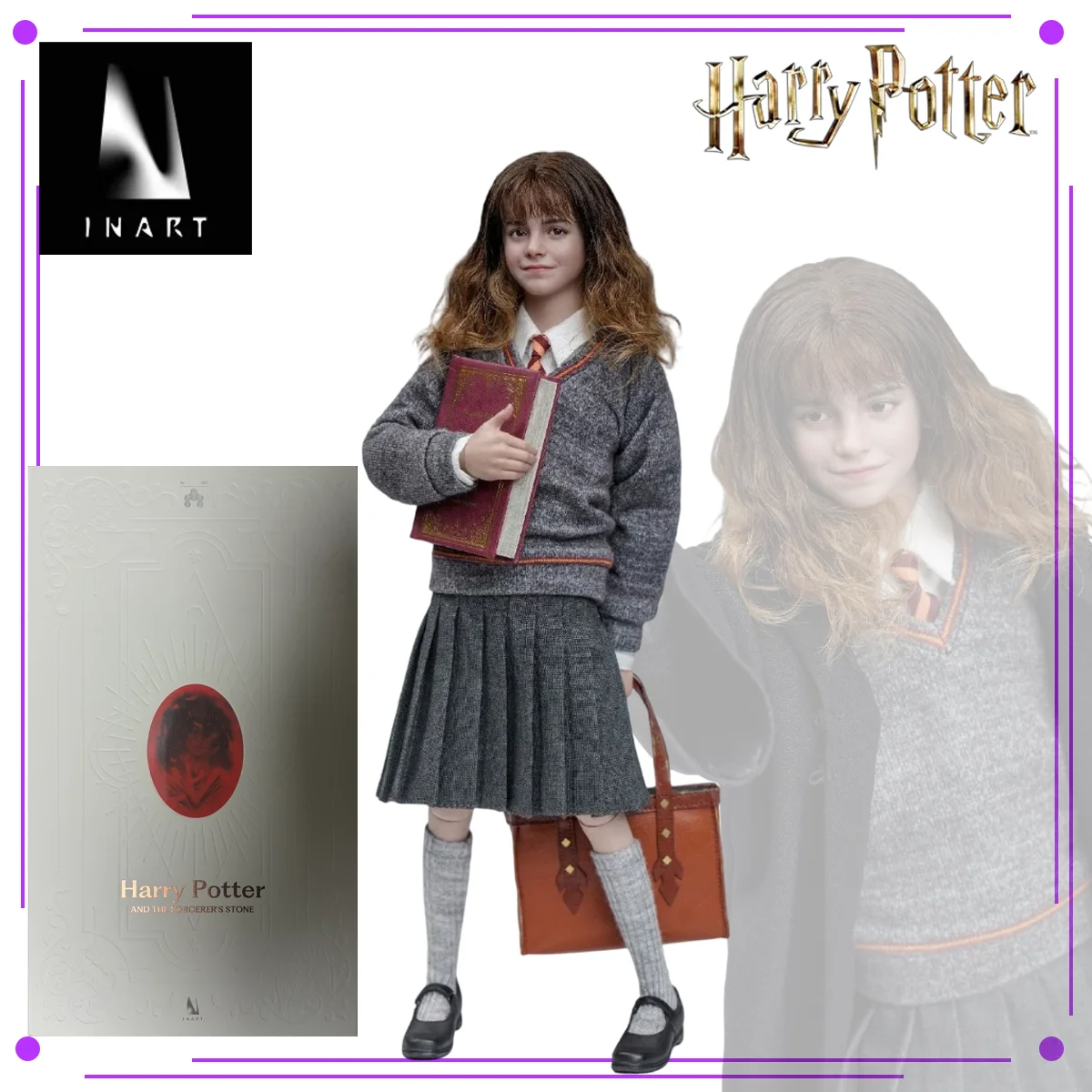 En Stock, Figura Coleccionable Original INART 1/6 de Harry Potter y Hermione Granger con Uniforme Escolar, Regalo Premium