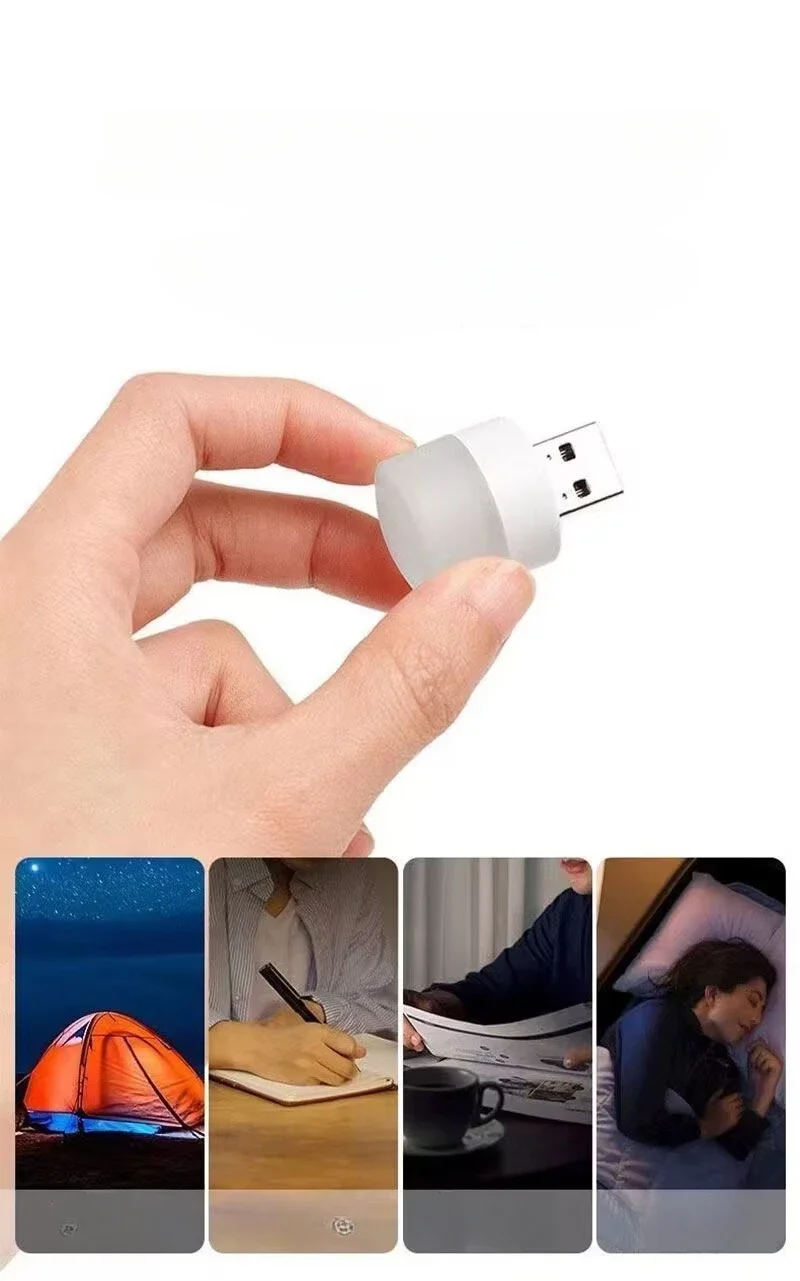 6V Portable USB Mini Night Light Bedside Bedroom Lighting Eye Protection LED Desk Lamp Computer Portable Power Night Light