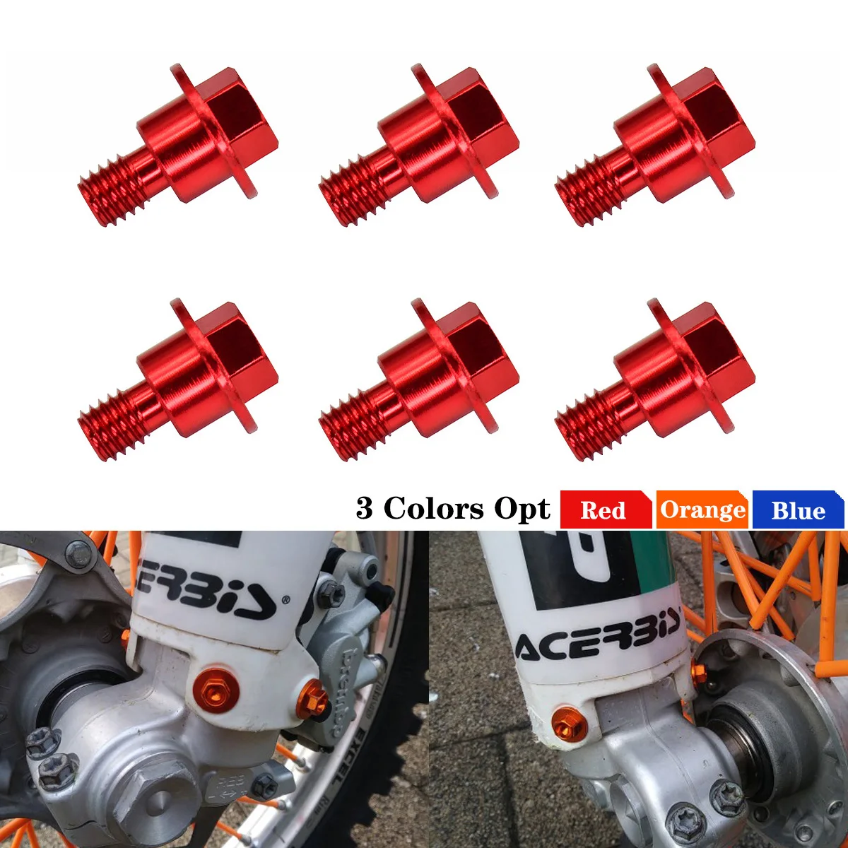 

For KTM Husqvarna TX TC TE FX FC FE 125-501cc 2014-2020 701 Enduro 2016-2021 2022 M6*12 Motocross Front Fork Guard Bolt Screw