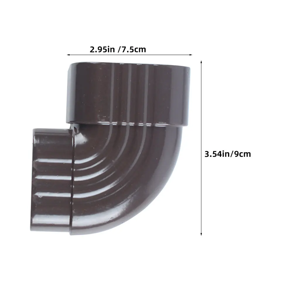 CTIRCHIU 90° Aluminum Alloy Rain Downspout Elbow Connector – Durable Right Angle Gutter Adapter For Rainwater Systems