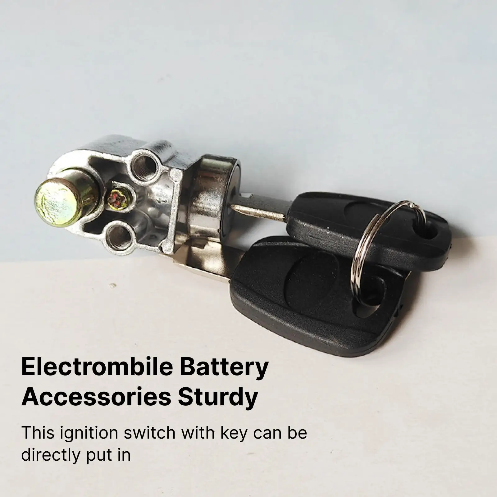 Ebike Battery Lock Cylinder for Electric Bike Battery Box Sturdy Aluminum Zinc Iron with 2 Keys Outdoor Cycling Security