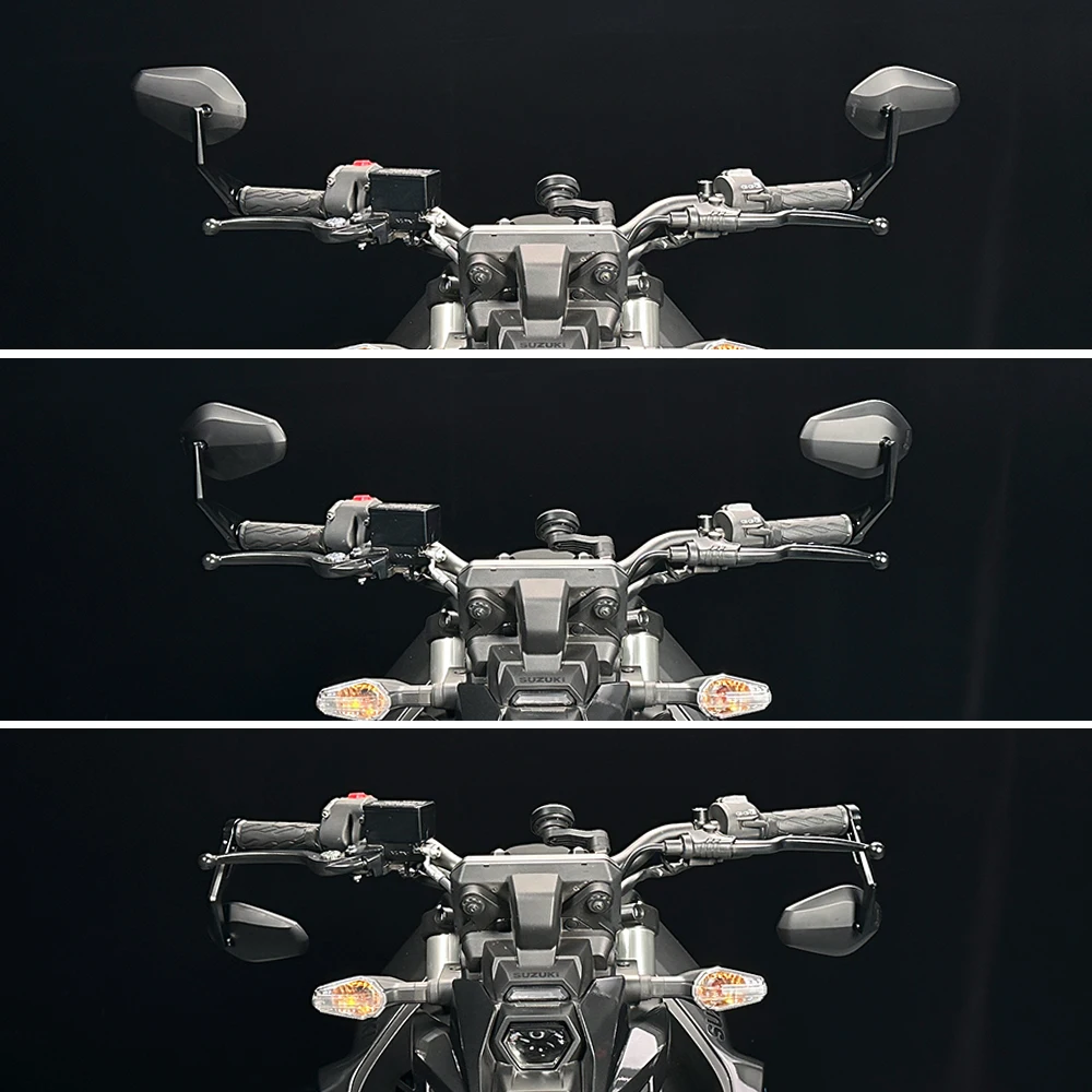 لسوزوكي GSX-8S 2023-2025 دراجة نارية بار نهاية مرآة المقود الرؤية الخلفية الجانب مرآة محدبة مرايا الرؤية واسعة قابل للتعديل GSX8S