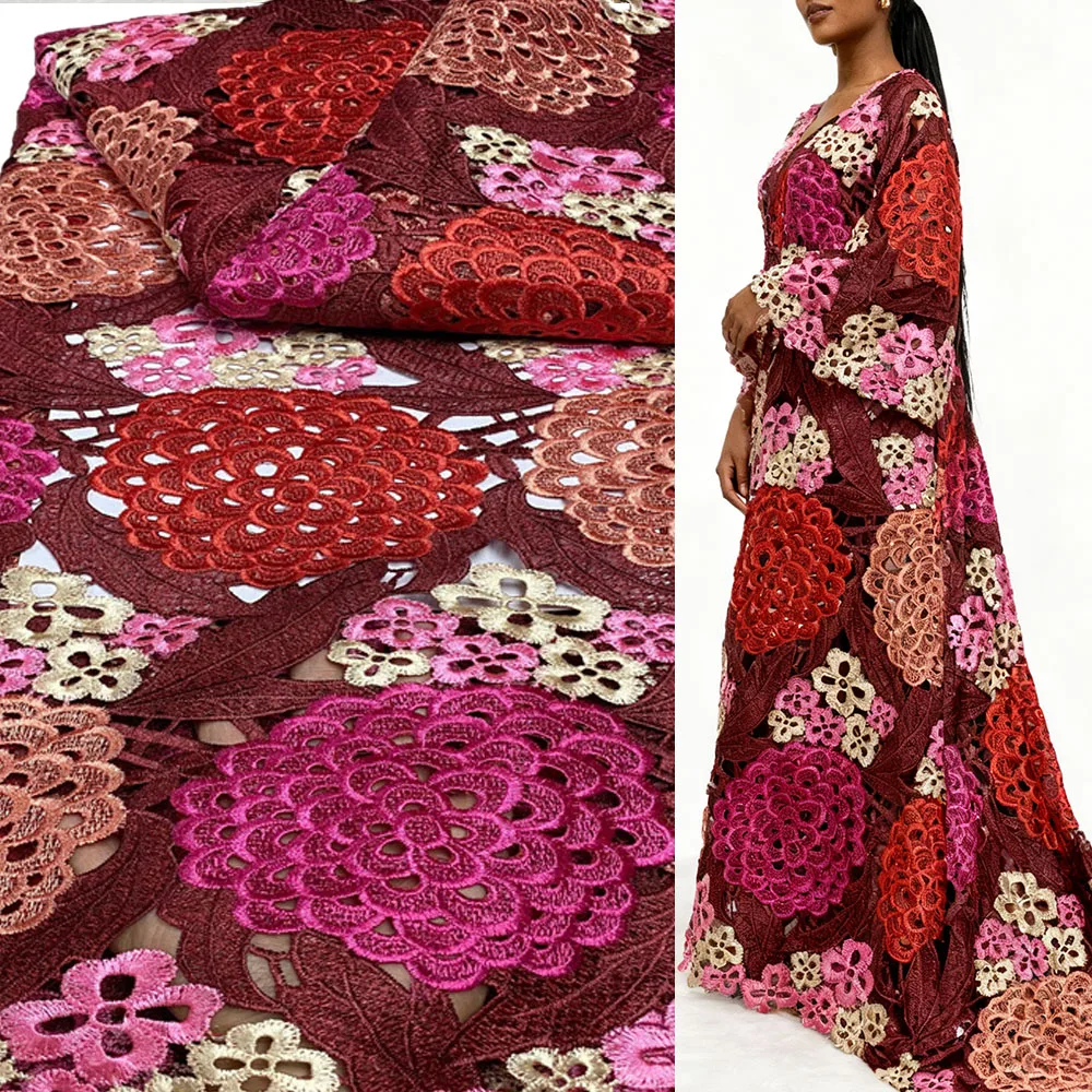 

Гипюр, вышитая швейцарская вуаль, кружевная ткань, сухой кружевной материал, хлопковая ткань с вышивкой для одежды