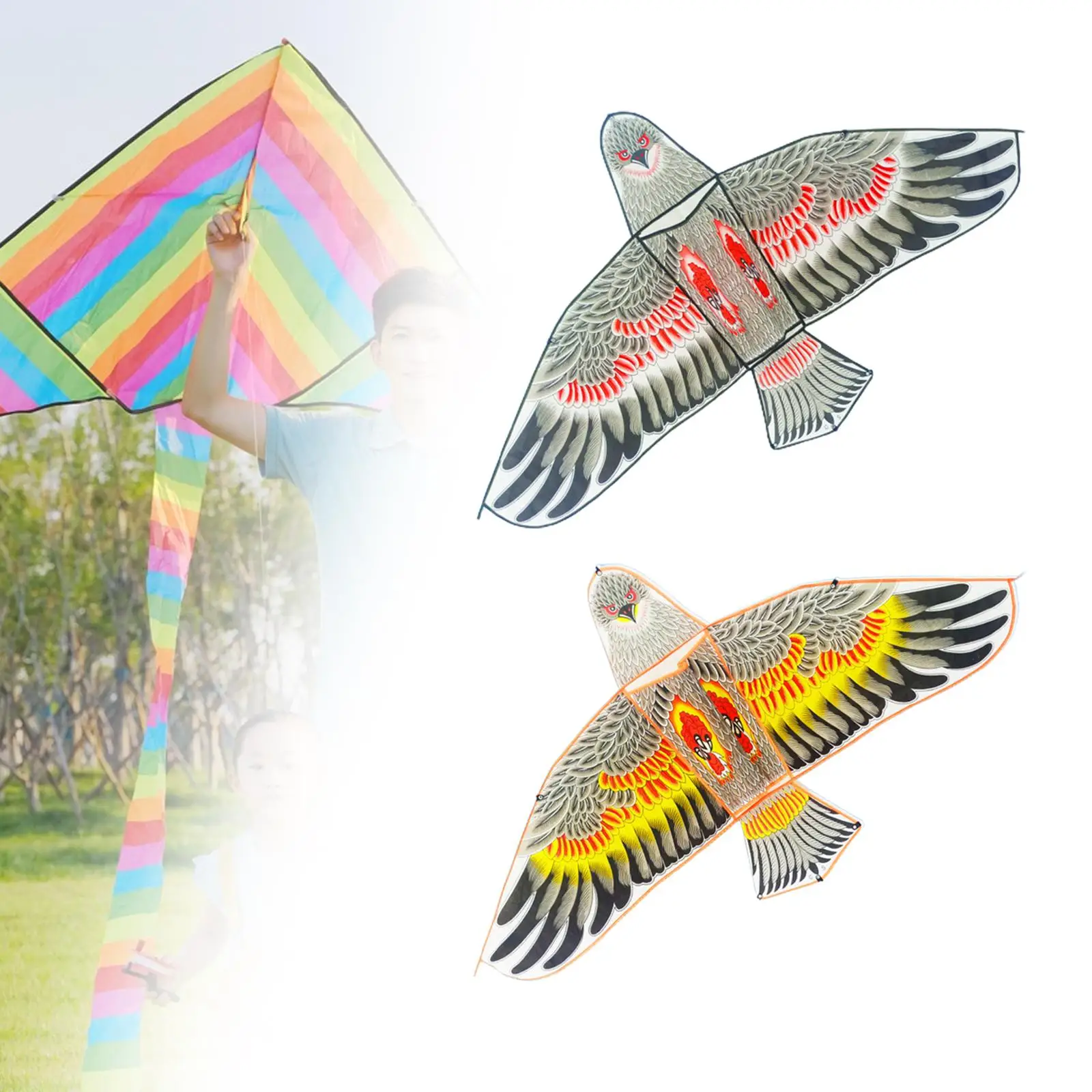 Eagle Kite Bird Deterrent Large Kite Sport Kite Birthday Gift Single Line Kite for Park Travel Adults Kids Beach Trip Outside