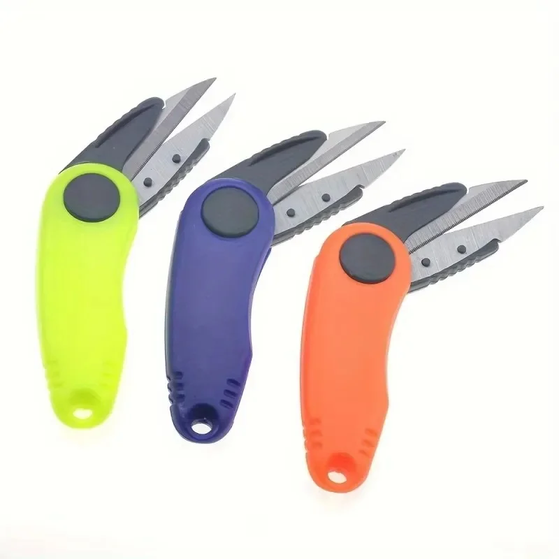 1/2/3pcs Stainless Steel Folding Scissors Multifunction Tool Foldable Design Fishing Line Cutter Rust Proof Durable Construction