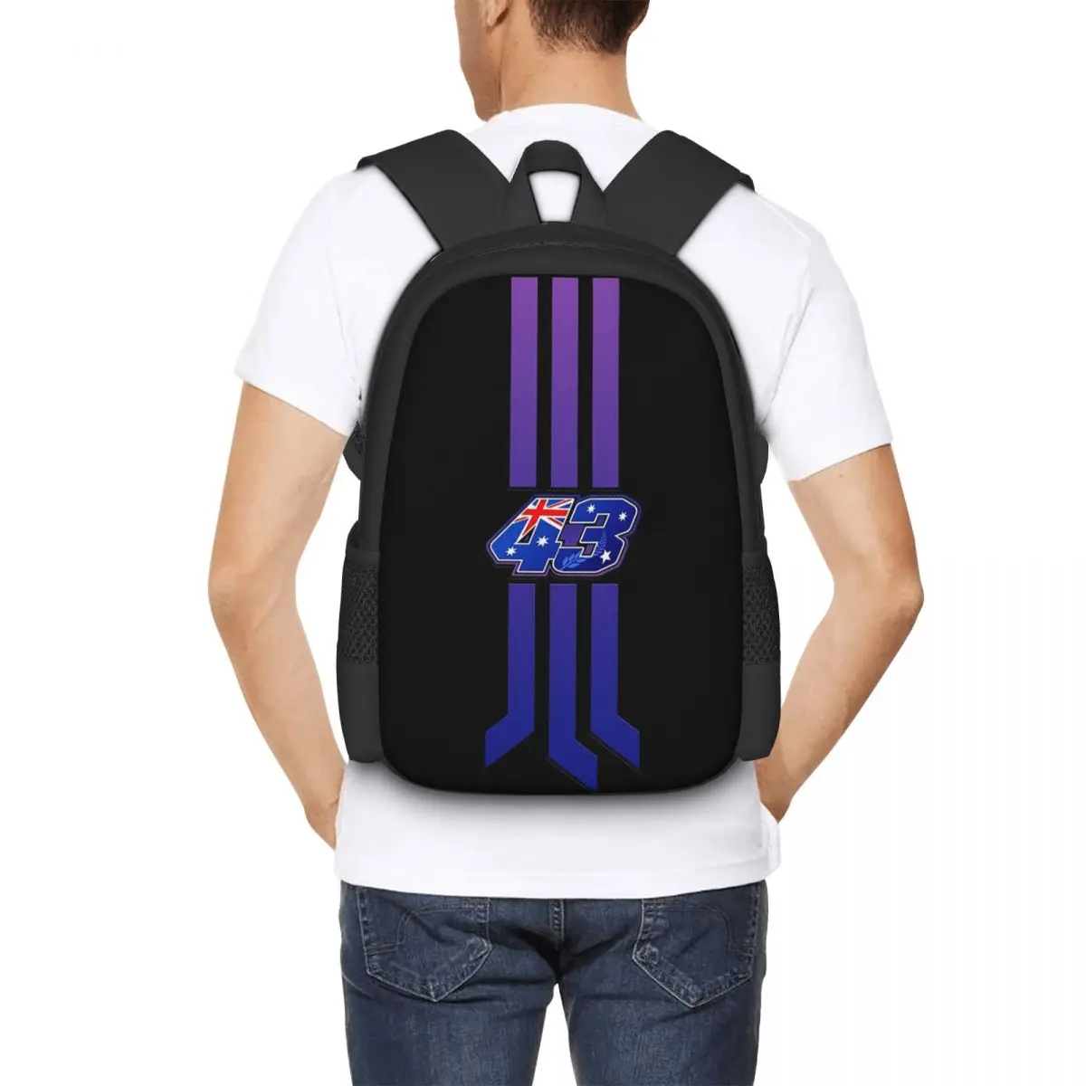 Jack Miller Number 43 Student Backpack School Bag Hiking Travel Daypack for Boys Girls Fashion Bookbag Shoulder Bags