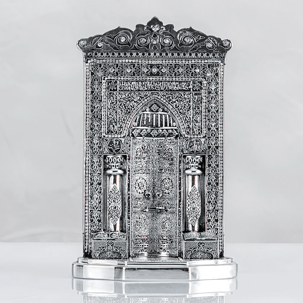 LaModaHome Silver Color Altar Design Islamic Decor for Home