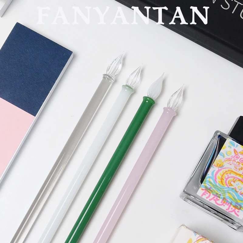 FANYANTAN Straight Glass Dip Pen Color Ink Test  Handmade Cultural And Creative Gifts Gift