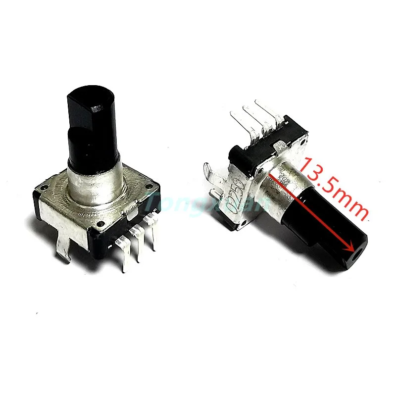 1PC 360 Degree Rotary Encoder EC12 RE12 Audio Encoder Coding 5Pin 30 Position With Push Button Switch Handle Length 13.5MM