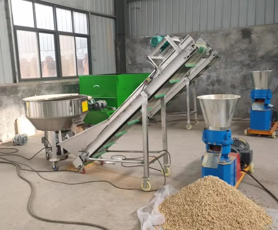 New 500kg/h Animal Feed Pellet Machine Poultry Farm Chicken Feed Pelletizer Ring Die Commercial Sale Support Custom