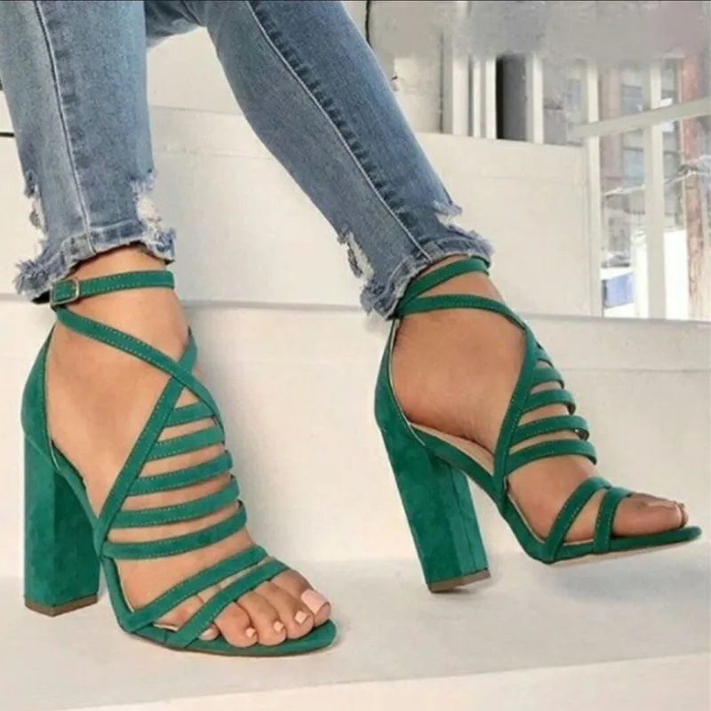 Women Sexy Sandals Lady High Heels Design Women\'s Cross Strap Bandage Shoes Lady Party Female Ankle Strap Zapatillas Mujer 2022