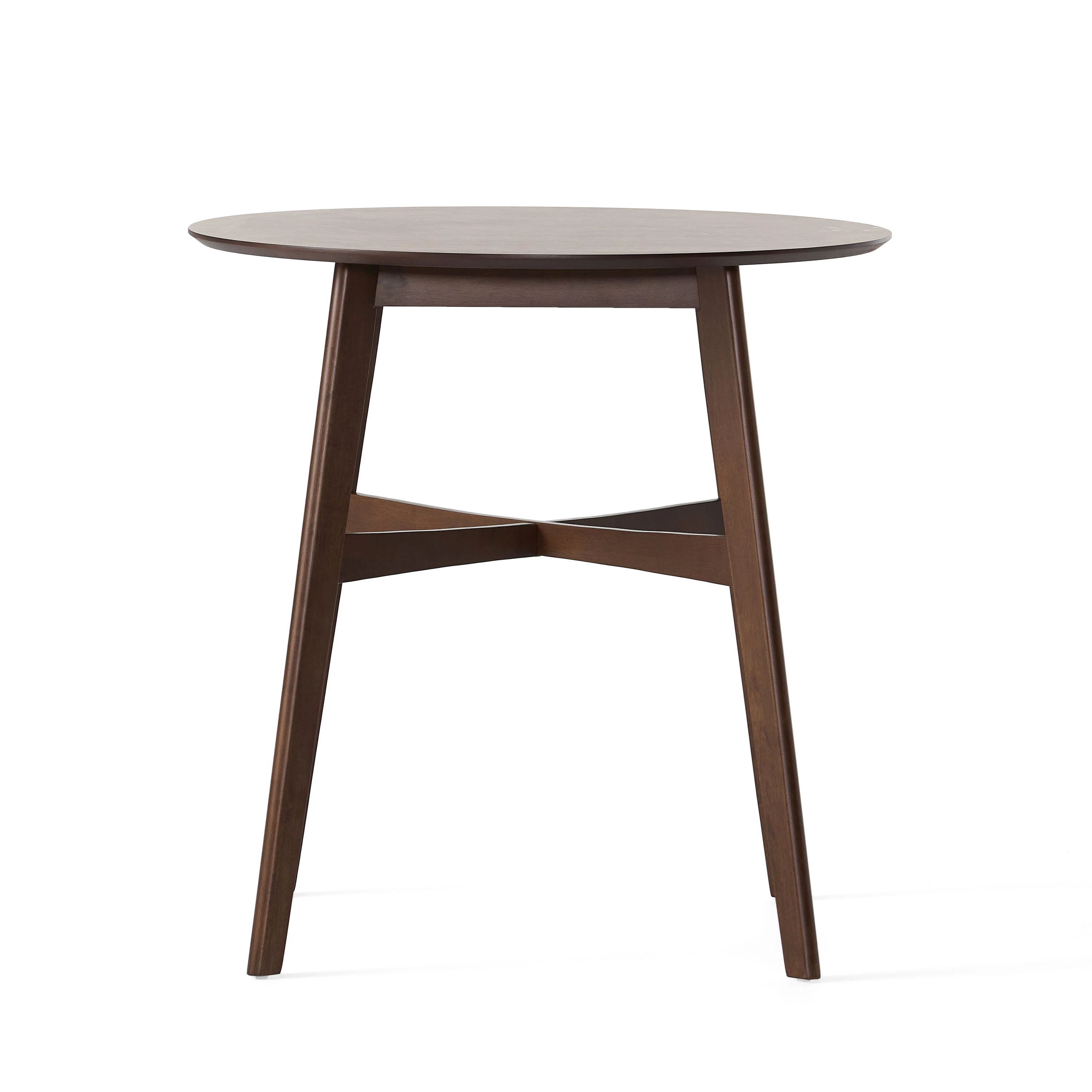 Wood Counter Height Round Dining Table Brown 35.4"D x 35.4"W x 36"H  For Dining Room Living Room Bedroom Offic Kitchen Apartment image 6