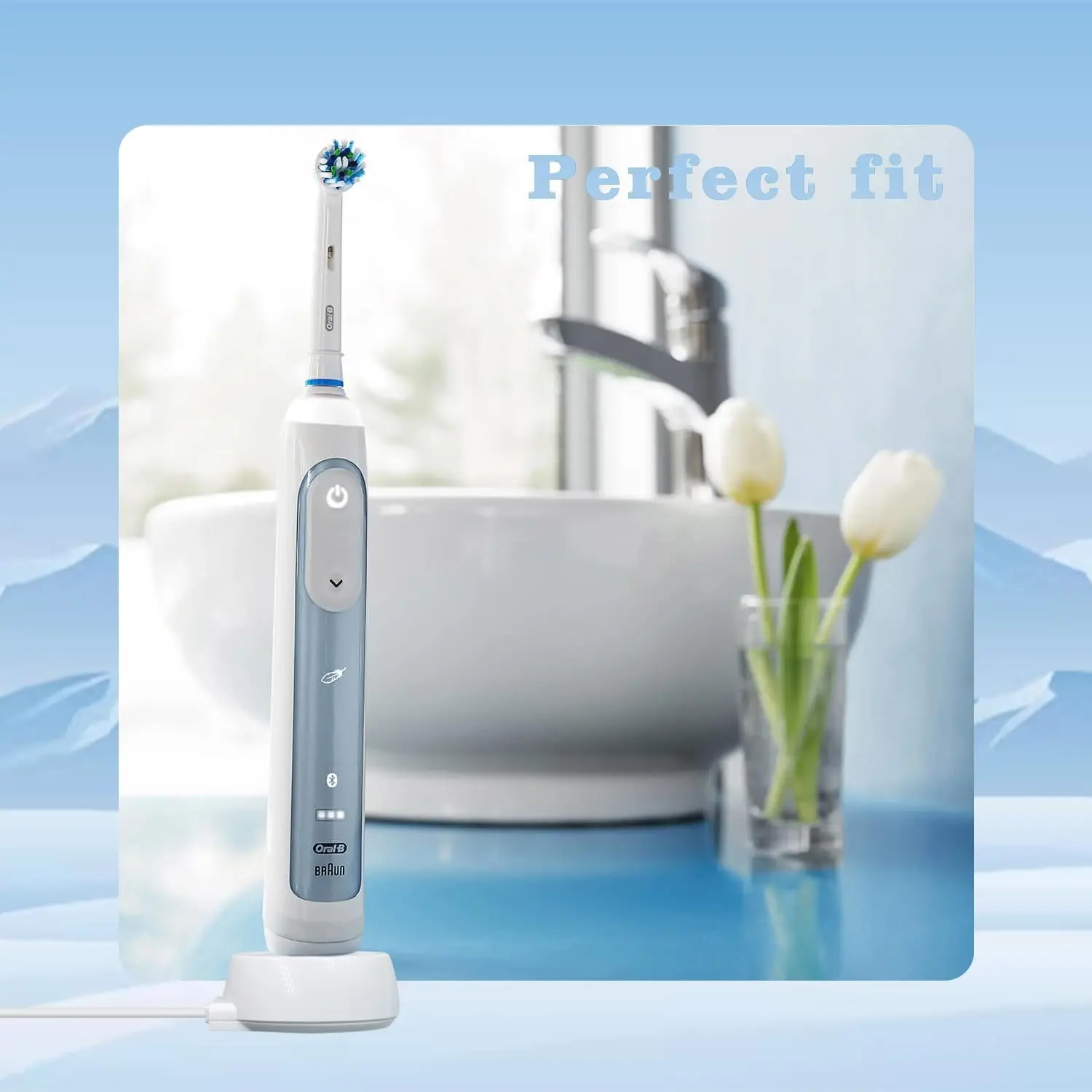 Ładowarka USB Brangdy Pasująca do Elektrycznych Szczoteczek do Zębów Oral B Serii 3 4 5 6 Pro 1000 3000 5000 Wodoodporna Indukcyjna Baza Ładująca