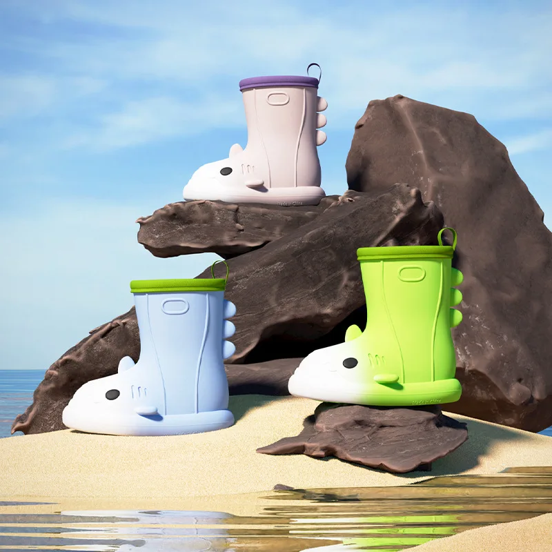 

Женские резиновые сапоги Shark 2023: Новинка, уличные, с толстой подошвой, водонепроницаемые, из латекса, с мягкой подошвой, противоскользящие, с мультяшным рисунком, для домашнего использования