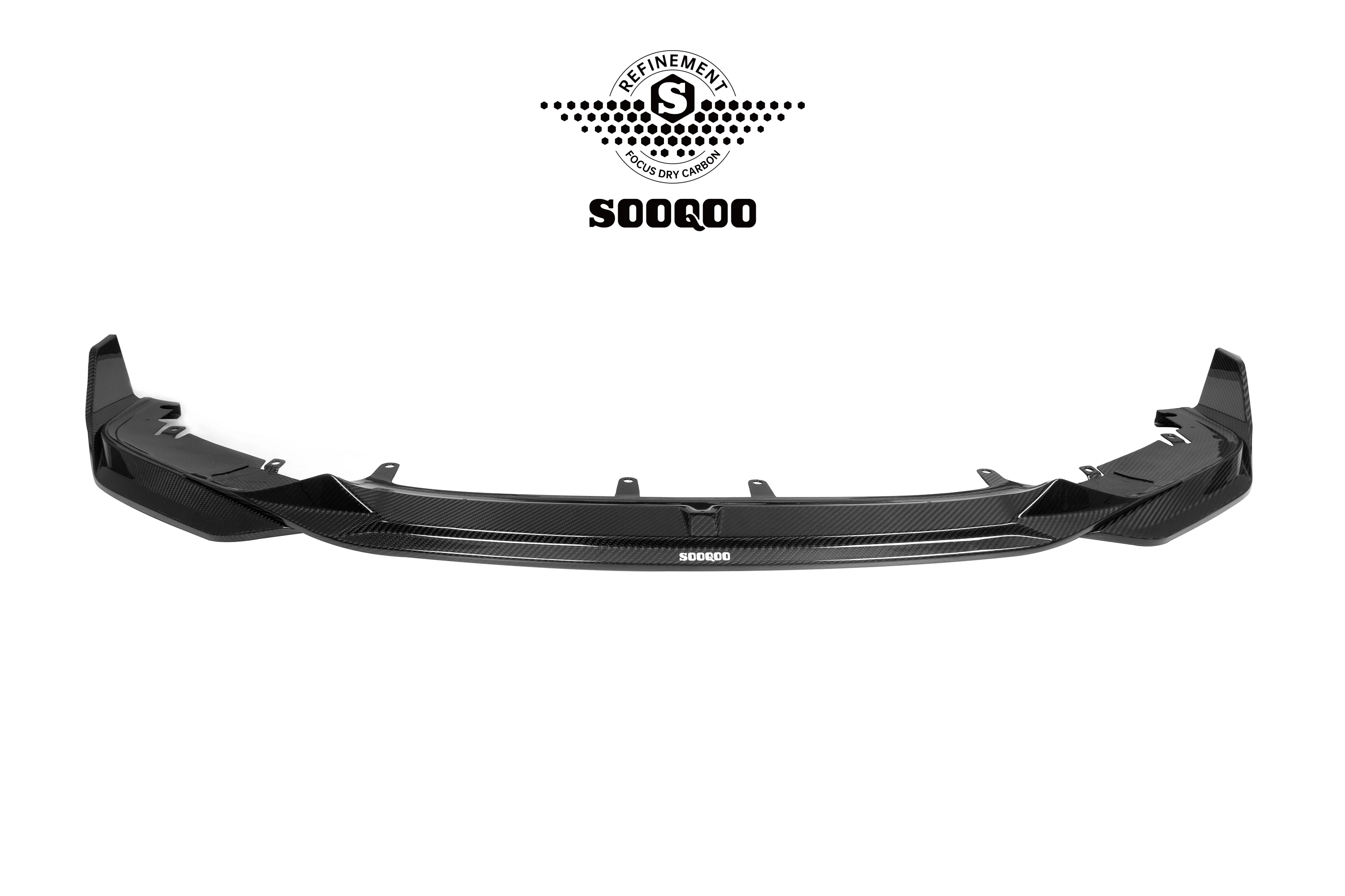 SOOQOO Style Dry Carbon Fiber Front Lip for BMW G14 G15 G16 Front Bumper Lip for BMW 8 SERIES 2021-IN