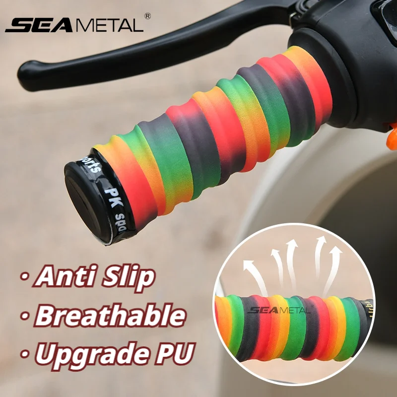 SEAMETAL Motorcycle Wrap Tape Handlebar Grip Flexible PU Foam Cushioned Non Slip Breathable Scooter Custom Styling Accessories