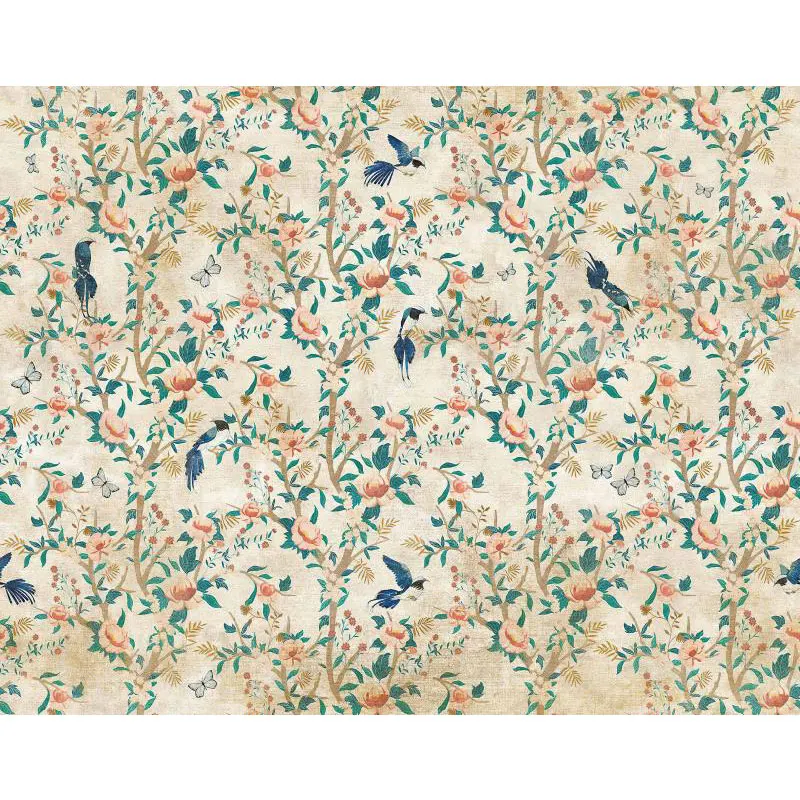 Custom Vintage flower and bird Decorative Wallpaper American flower Wall Paper Living Room Sofa home Background wall Wallpaper