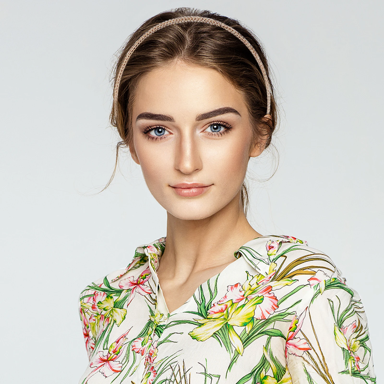 

3 Pcs Retro Alloy Chain Hair Hoops Elegant Fashion Headband Party Wedding Hair Accessories Golden Photography Props for Women