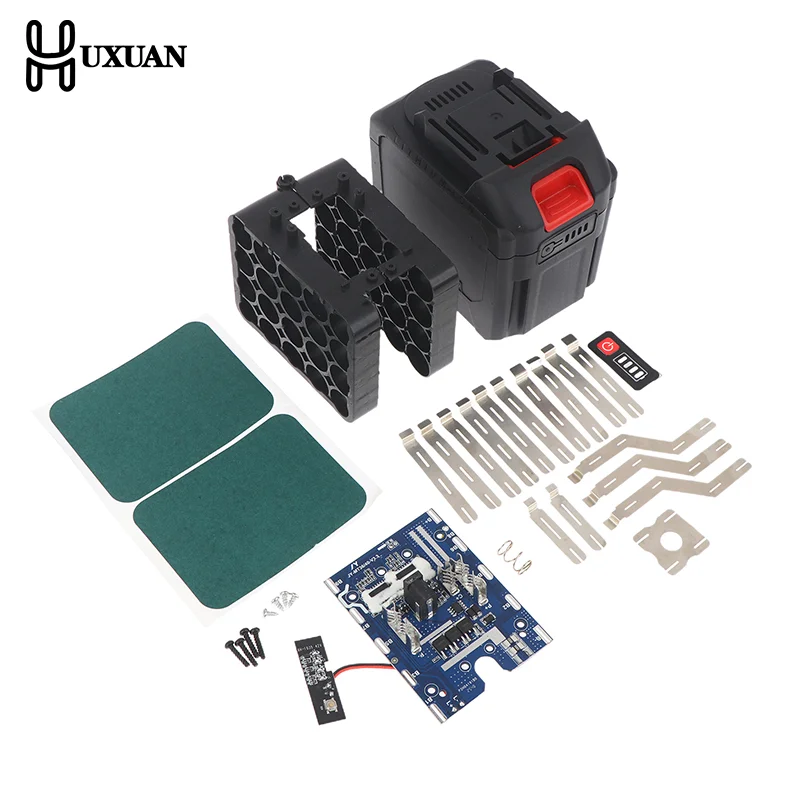 

Корпус для литий-ионных аккумуляторов BL18650 на 10/20/30 элементов с платой защиты и зарядки (PCB) для литиевых батарей Mak 36В 60А