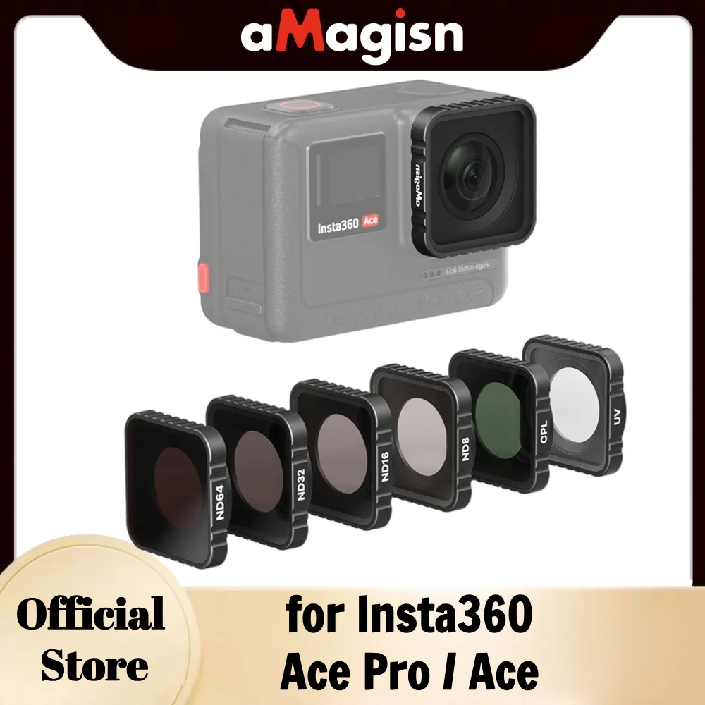 aMagisn CPL UV ND Filter Set ND8 D16 ND32 ND64 Filters Optical Glass Camera Accessories Lens Protector for Insta360 Ace Pro /Ace