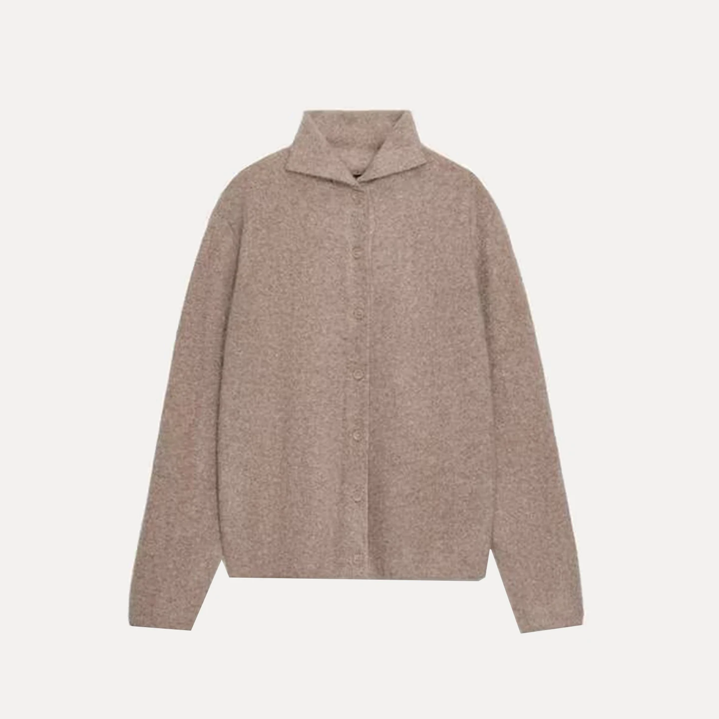 Casual Chic Long Sve High Collar Single Button Jaet New Autumn 2025 Women's Simple Sle Knitted Sweater Coat Z