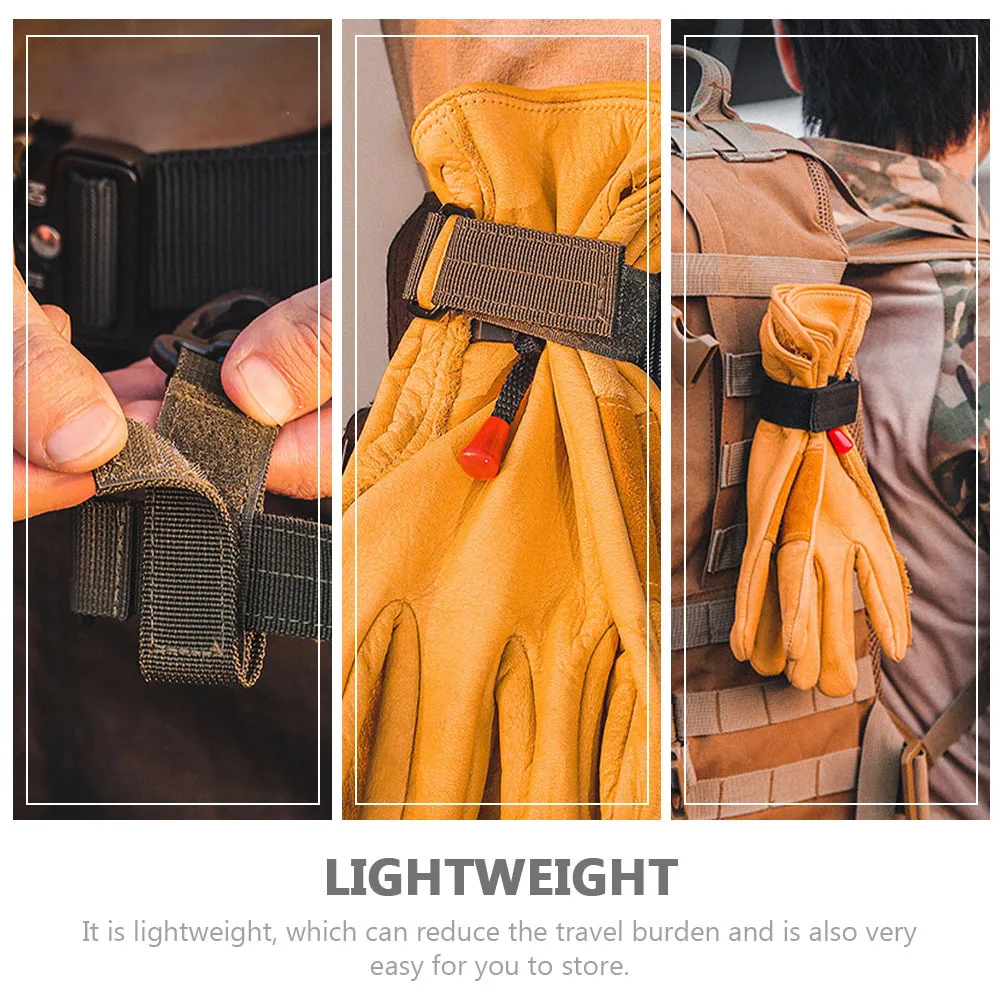 

4Pcs Glove Strap Buckles Wear Resistant Nylon Outdoor Rope Organizer Glove Holder Hanging Clip for Climbing Hiking
