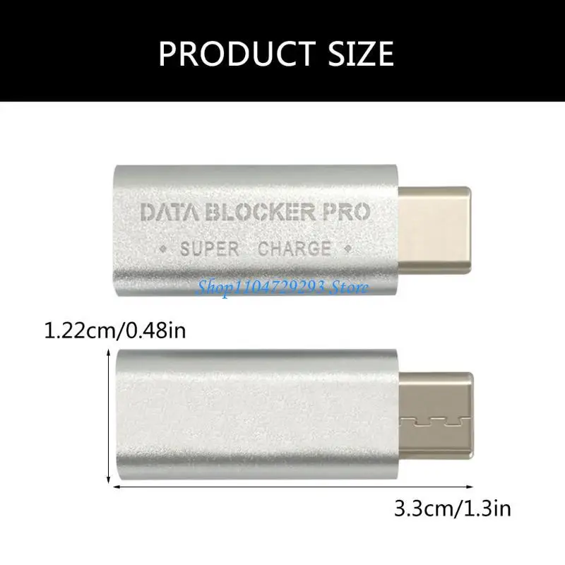 Y2GD Safely USB C Data Blocker, Quick Charging Supports for Smartphones and Laptops Tablets Speed Charging Accessory