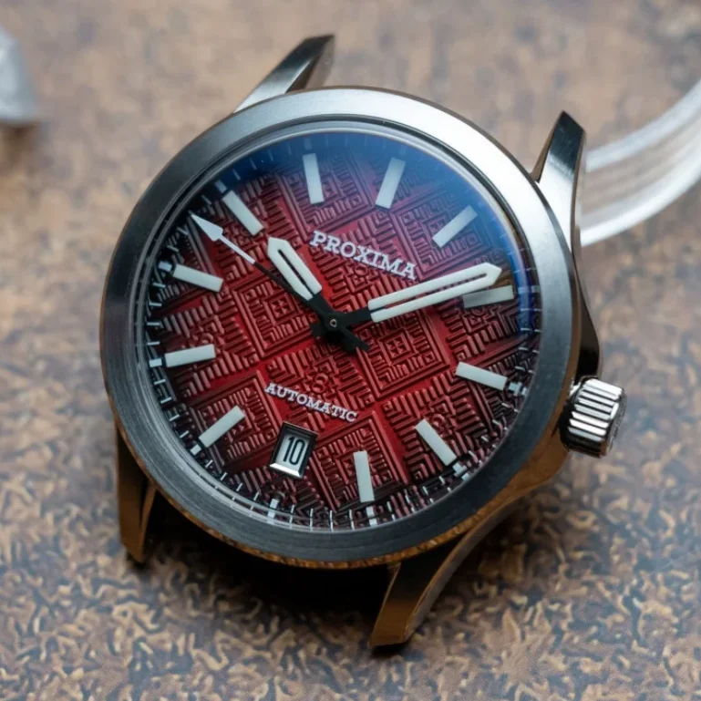 

Мужские автоматические часы Proxima, 39 мм, механические наручные часы, 10 атм, водонепроницаемые, BGW-9, светящиеся, с сапфировым стеклом, 3D геометрический циферблат, NH35