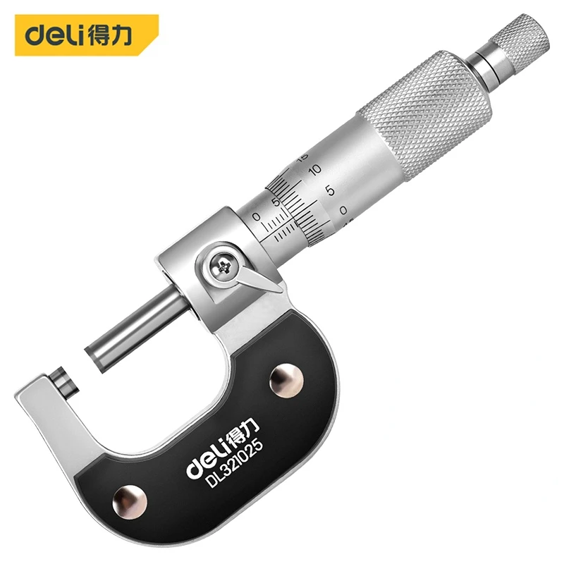 0-25/25-50mm Outside Diameter Micrometers High Precision Electroplated Micrometers for Woodworking Multifunction Measuring Tool