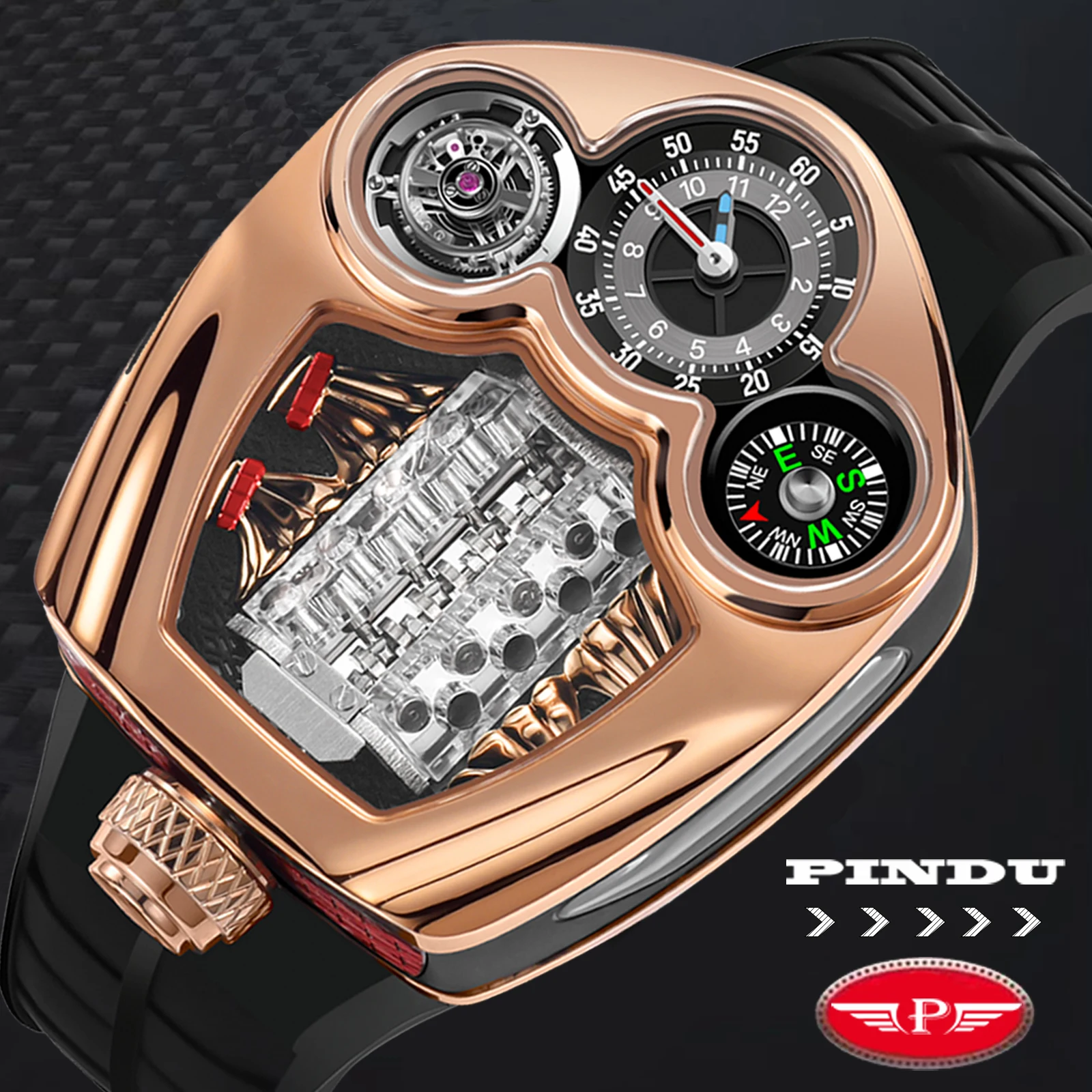 Relógio de quartzo PINDU Desig - Compass Watch Luxury avaliação e preço