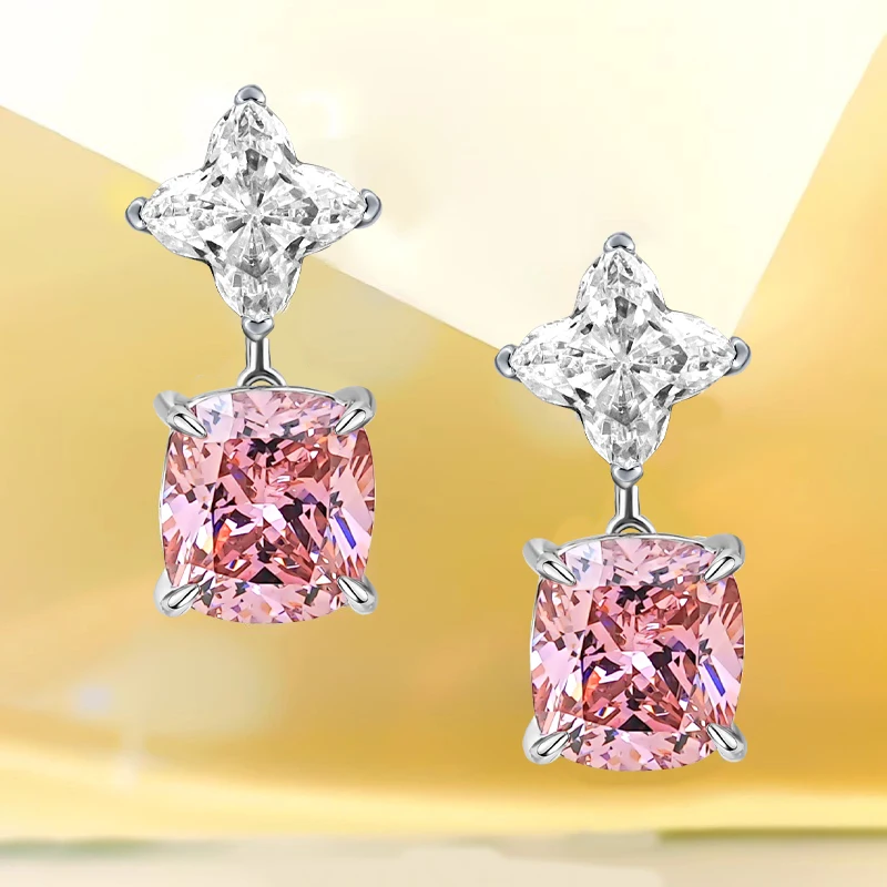 

Earrings for Women 925 Sterling Silver Inlaid with Mosang Diamonds, Light Luxury Earrings, Versatile Wedding Jewelry Wholesale