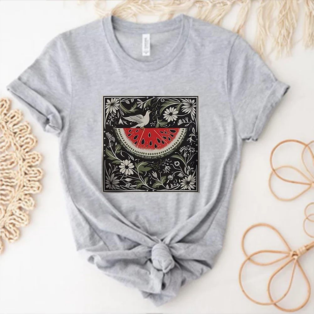 Retro Boho Watermelon Shirts This Is Not A Watermelon Shirt Human Rights Tee Watermelon Flag Tshirt Trendy Aesthetic Clothes