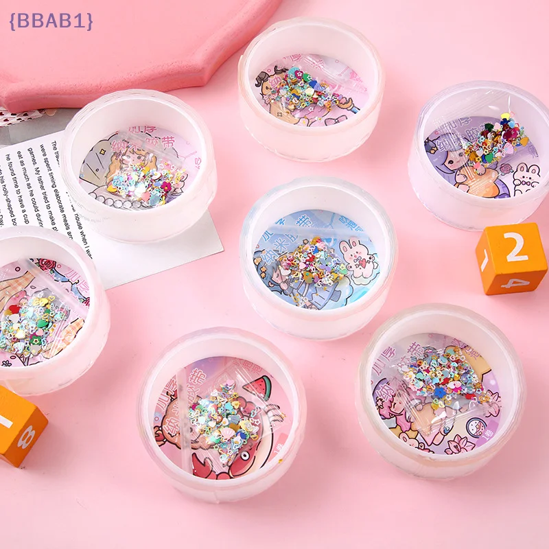 【AB1】Multipurpose Nano Tape With Straws Beads For DIY Craft Children Pinch Toy Making Blowing Bubble Sticky Traceless Nano Tape