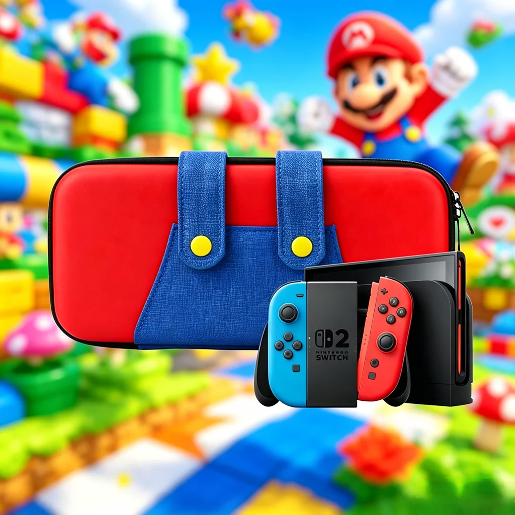 

Portable Travel Case for Switch 2 Console, Cute Hard Shell Carrying Pouch for NS2 2025, Storage Bag with 12 Game Card Slots