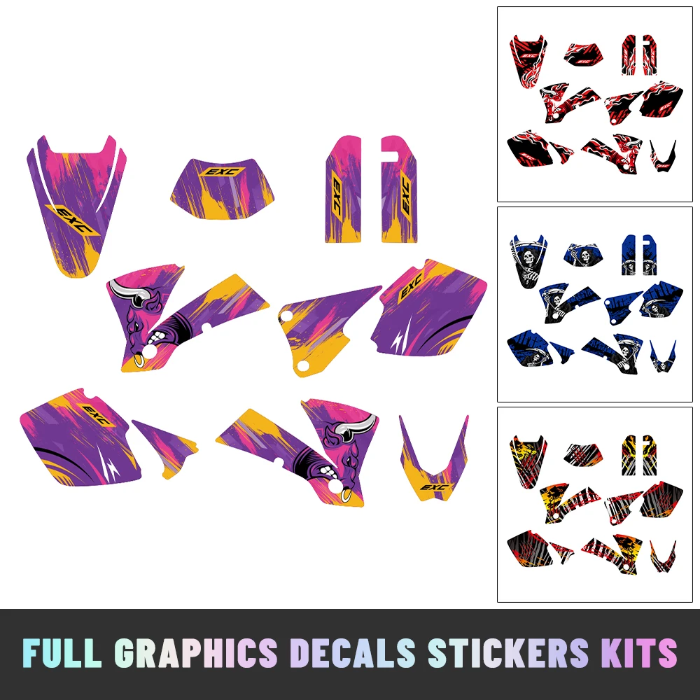 

Декоративная наклейка на обтекатели мотоцикла, подходит для EXC 125 200 250 300 400 450 525 2003, графические фоновые наклейки, наборы наклеек