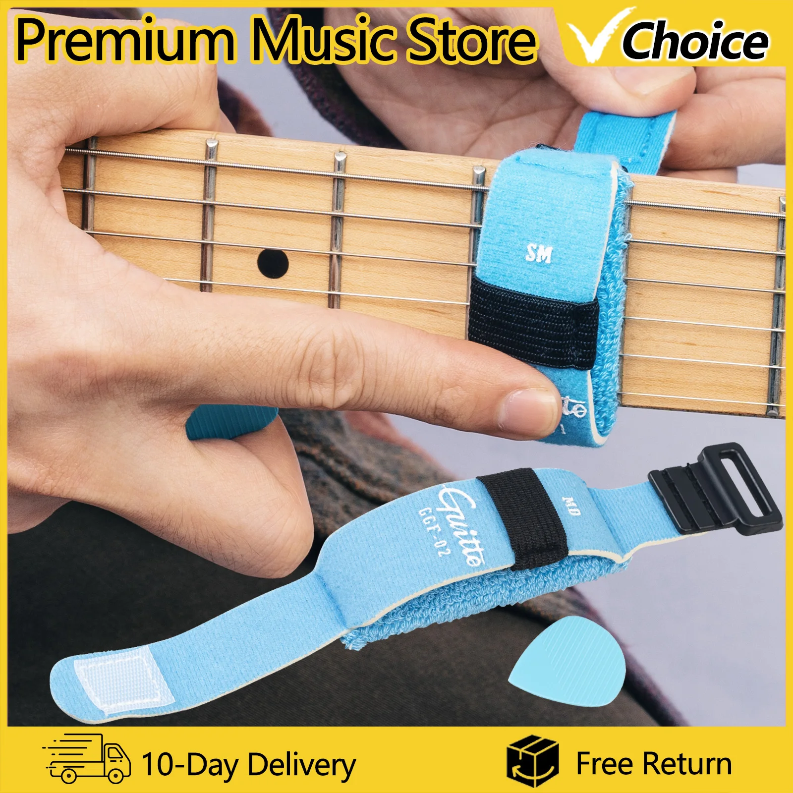 GUITTO GGF-01 traste de guitarra amortiguador de ruido silencioso diapasón amortiguadores de silenciamiento envoltura silenciosa para cuerdas de guitarra bajo cinta de haz