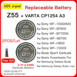 2pcs/lot Z55 Battery For Sony WF-1000X WF-1000XM3 WF-SP900 WF-SP700N ZeniPower Z55 replace VARTA CP1254 A3 TWS Earphone Battery