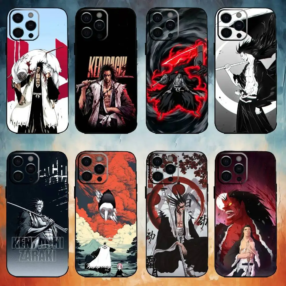 Anime Zaraki cool boy Kenpachi Phone Case Silicone Soft For IPhone 17,16,15,14,13,12,11,XS,Plus Pro Max