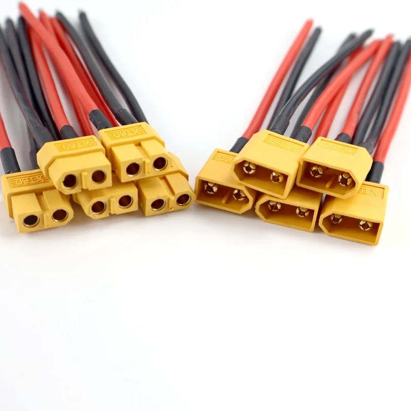 Connettore parallelo 5/10 per batteria XT60 con spina e presa con cavo flessibile in silicone 14AWG 10 cm RC LiPo Batteria Motore